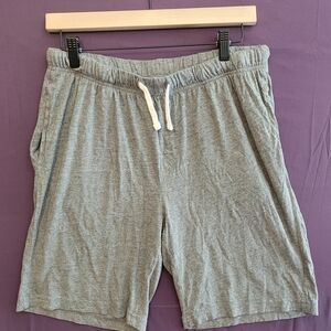 Mens Dip Gray Sleep Shorts with Elastic Waistband. Size Medium